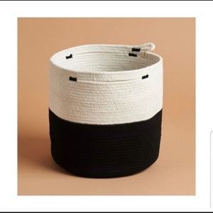 Mia melange brand black and white foldable cotton basket